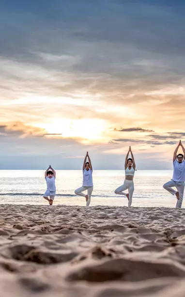 Yoga on the beach